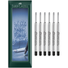 Faber-Castell Ballpoint Pen Refill XB Extra Broad Nib Black Pack of 6