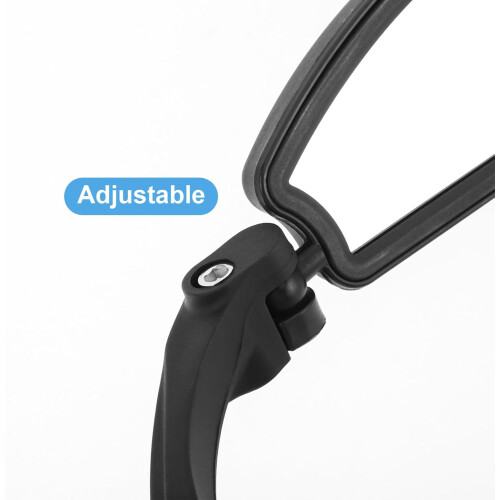 Espejo retrovisor para manillar de bicicleta, giratorio, ajustable y seguro, con gran angular. 2