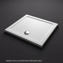 (1000 x 1000mm) Shower Tray Enclosure Wet Room Slimline Square Tray + Free Waste