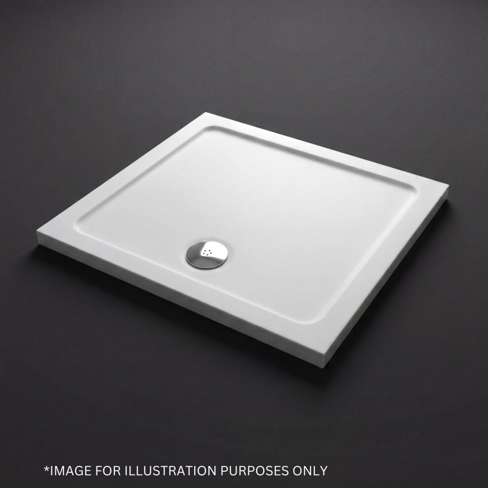 (1000 X 1000Mm) Shower Tray Enclosure Wet Room Slimline Square Tray + Free Waste 5056806148571