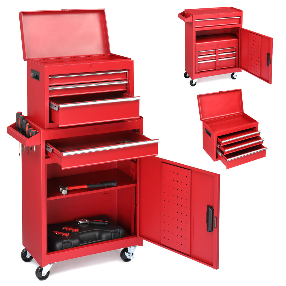 Combination Tool Cart Workshop Trolley 4 Drawers With Wheels - Garage & Workshop 703052548895