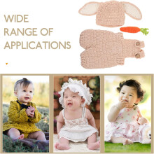 Gehäkeltes Baby-Fotoshooting-Set – Hasen-Overall mit Karotten-Accessoire