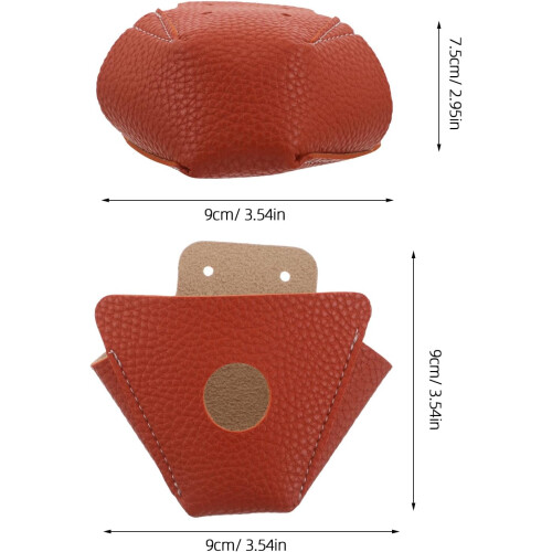 Pu Quad Roller Skate Toe Caps Protective Covers – Orange Artificial Leather Skating Toe Guards 1