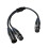 Durability 4Pin XLR Y Splitter Microphone Cable For-F 1