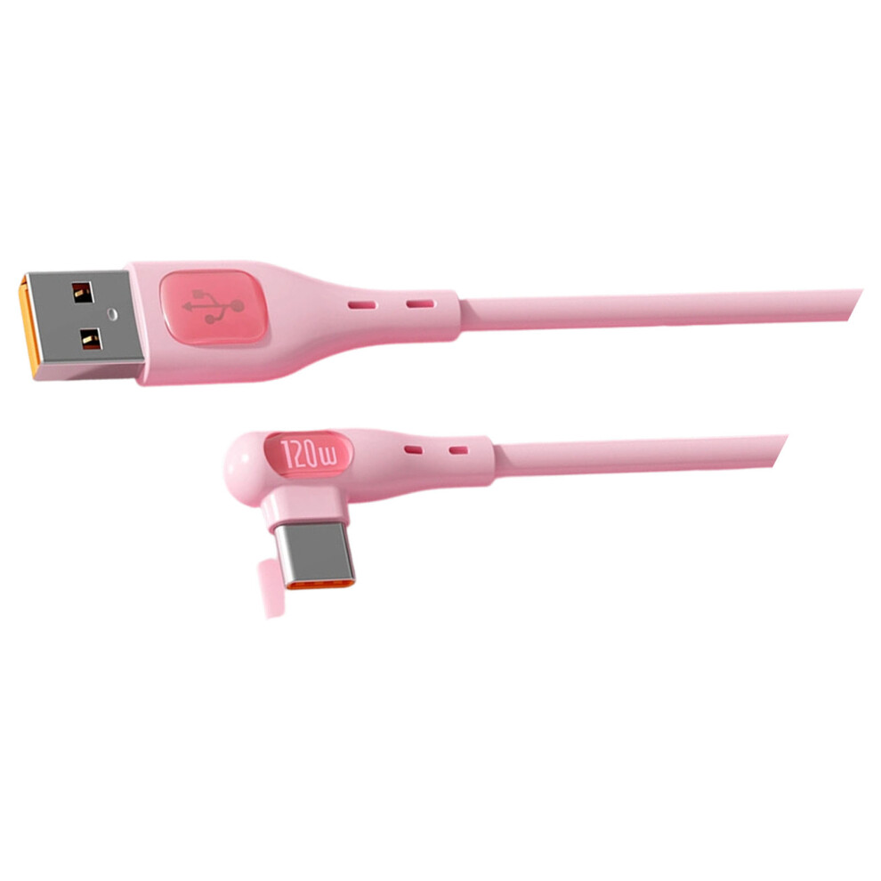 120W Silicone Usb To Usb C Charging Cable Fast Charge-1.2M Pink 7751001609657