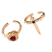 Bijpassende set van 2 Dark Romance-Rood Goud-kleur