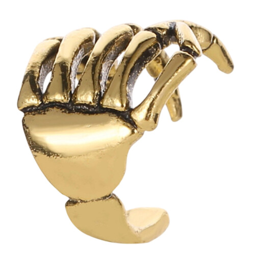 Bijoux gothiques branchés d'os de colonne vertébrale-Couleur or