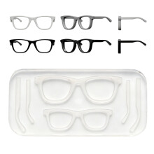 Handmade Eyeglass Shape Moulds Silicone Texture for Clay-Clear