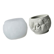 Flexible Silicone Mould For Making Unique Plant Pots And Candle