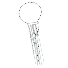 Fashionable Layer Fringe Pendant Necklace With Detachable Brooch