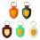 Elegant PU Leather Shield Key Chain Backpack Decoration-Claret. 2