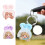 Adorable Rabbit Ears Keyring Colorful Cloth Toy Accessory-White 3