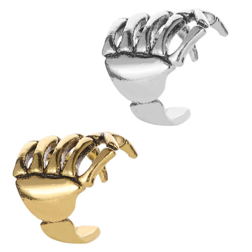 Bijoux gothiques branchés d'os de colonne vertébrale-Couleur or 2