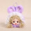 Adorable Rabbit Ears Keyring Colorful Cloth Toy Accessory-White 6