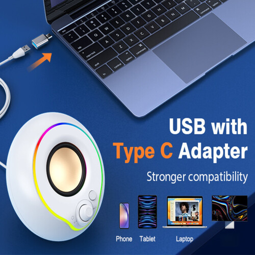 USB Computer Soundbar Including Adjustable Color-single edition 1