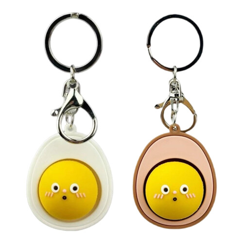 Small Cartoon Eggs Key Clip Smooth Surfaces Safe-2 piece set