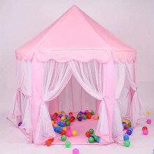Pink Hexagonal Princess Tent, Indoor and Outdoor Children's Play Tent with Storage Bag, Boys' and Girls' Toys