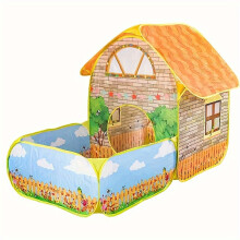 Large Two-Section Yellow Garden-Themed Kids' Tent | Realistic Garden Playhouse Design Portable Play Tent