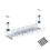 Adjustable Under Desk Cable Holder Management Tray-White 40cm 1