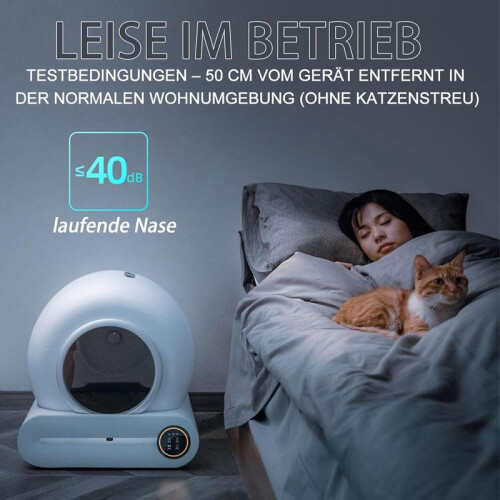 Smart Automatic Cat Litter Box, Self-Cleaning & Deodorizing, APP Control, Multi-Safe Protection, Fits Most Cat Litter 1
