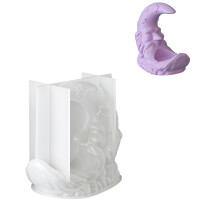 Silicone Moon Santa Claus Candle Holder Mold For DIY Holiday