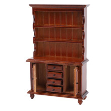 1/12 Puppenhaus-Schrank kastanienbraun 10,5x4x16,5cm