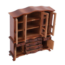 1:12-Maßstab Puppenhaus-Bücherregal - Weinrot 15 4 16 cm