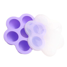 Bac à glaçons en silicone 7 alvéoles 21x21cm violet profond