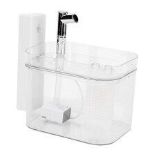 Haustier-Wasserbrunnen Modell 1,5 L, 16,5 x 12 x 12 cm, 2500 mAh - Weiß