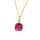 Collier pendentif carré élégant avec cristaux-DN0312228RD 1