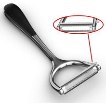 Effizientes Küchengerät, Gemüseschäler aus Edelstahl mit hochwertiger Stahlklinge, ergonomischem Design und robustem Griff für einfache