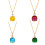 Delicate Square Crystal Necklace Versatile Design-JDN0312228GN 2