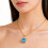 Delicate Square Crystal Necklace Versatile Design-JDN0312228GN 6