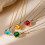 Delicate Square Crystal Necklace Versatile Design-JDN0312228GN 7