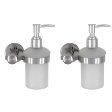 2Pièces Distributeur De Mural Argenté Liquide