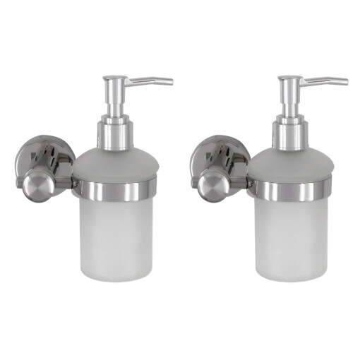 2Pièces Distributeur De Mural Argenté Liquide
