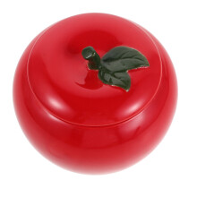 Pot Céramique Pomme Rouge Boîte Rangement Festive