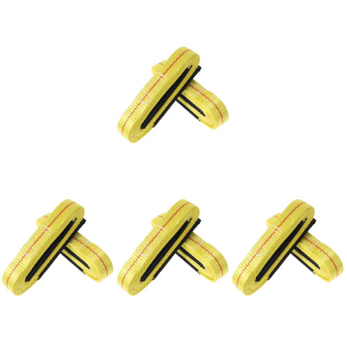 8Pcs Durable Yellow Polyester Lifting Slings for Car Heavy Duty Use