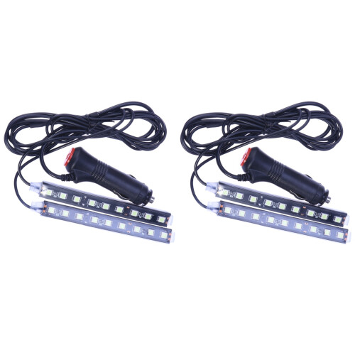 2St Auto Neon Sfeerlichten Interieur Verlichting Zwart