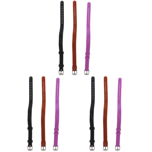 9Pcs Silicone Wristband Replacement Bands Comfortable Soft Watchbands