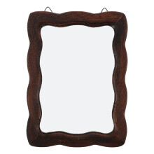 Holzrahmen Schminkspiegel Wellenform Vintage Badezimmer