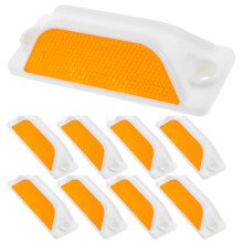 9Pcs Reflective Pavement Markers PVC for Driveway Safety