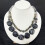 Trendy Two Layer Statement Necklace Portable-emerald green 5