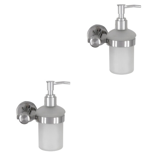2Pièces Distributeur De Mural Argenté Liquide 1