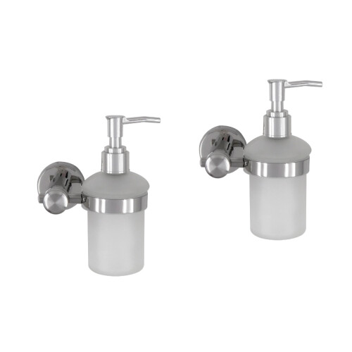 2Pièces Distributeur De Mural Argenté Liquide 2