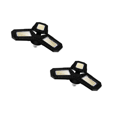 2Pcs LED Garage Light Multi-Color Deformable Folding Ceiling Lamp E27 1