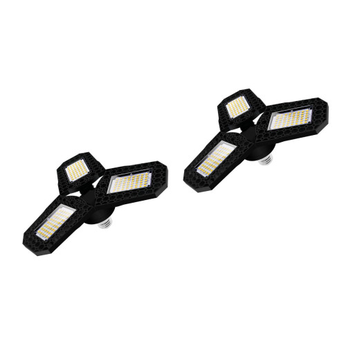 2Pcs LED Garage Light Multi-Color Deformable Folding Ceiling Lamp E27 2