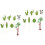 2Ensembles Mini Décors Cake Topper Panda Et Cactus Pour Table De Fête 4
