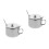 2Pcs Silver Stainless Steel Spice Jars with Lid Spoon for Kitchen Use 2