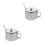 2Pcs Silver Stainless Steel Spice Jars with Lid Spoon for Kitchen Use 3